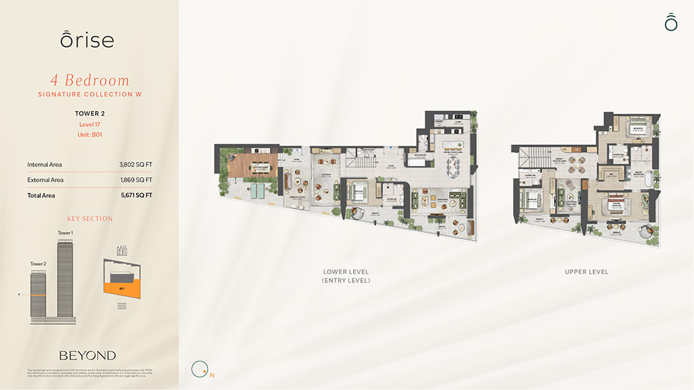 Orise by Beyond 4 Bedroom Apartment Floor Plan