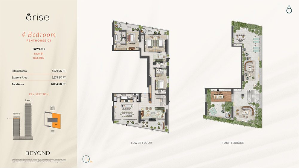 Orise by Beyond 4 Bedroom Penthouse Floor Plan